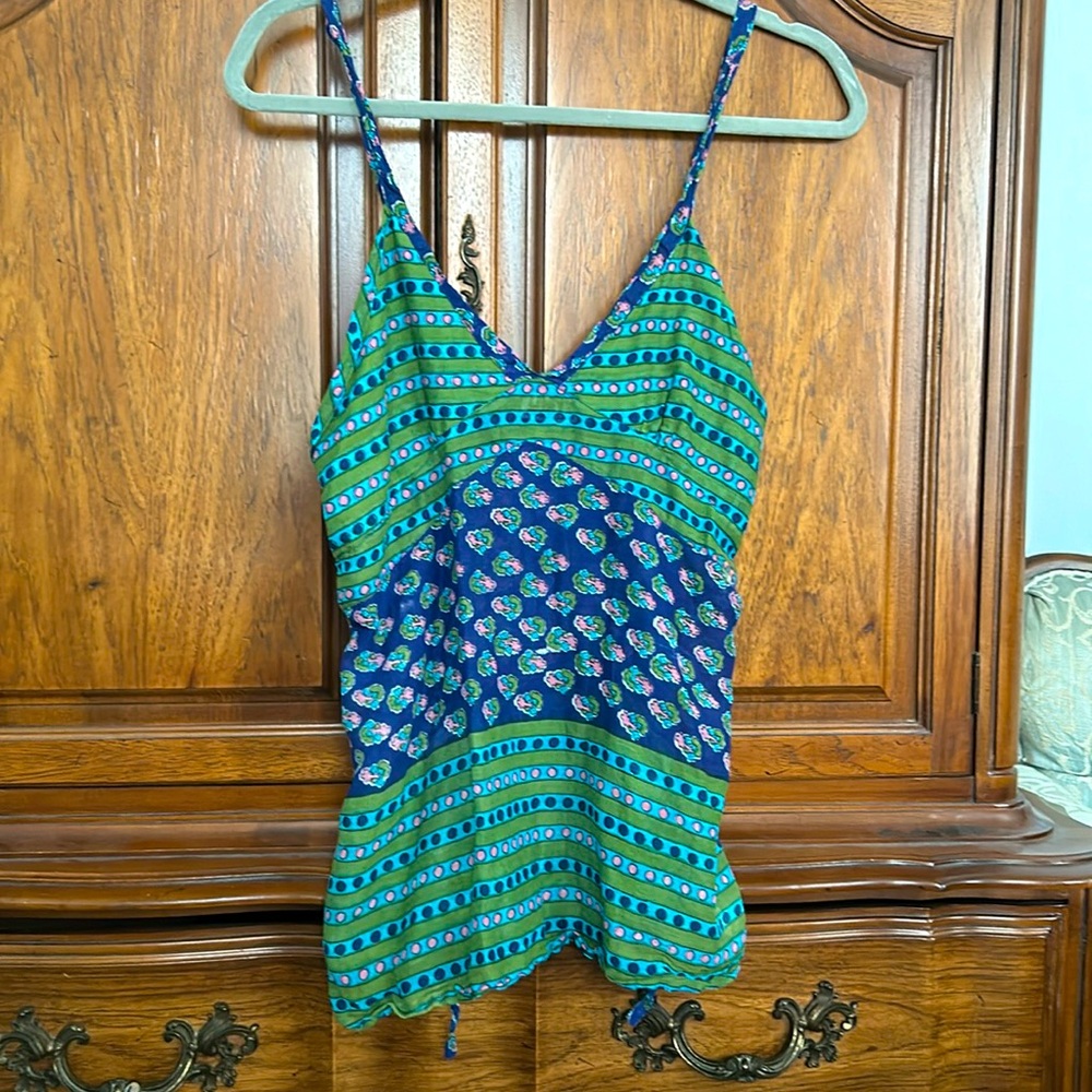 Vintage Floral Semi-Sheer Top